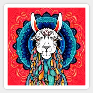 Ella the Colorful Yogi Llama Sticker